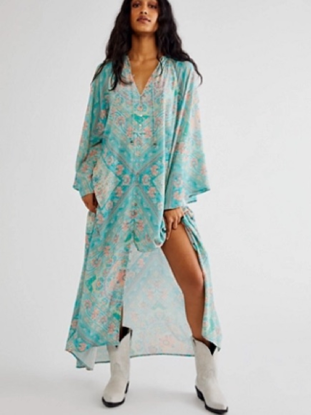 Spell & The Gypsy Collective Farrah Half Moon Gown and/or Maxi Duster Dress - Picture 2 of 12